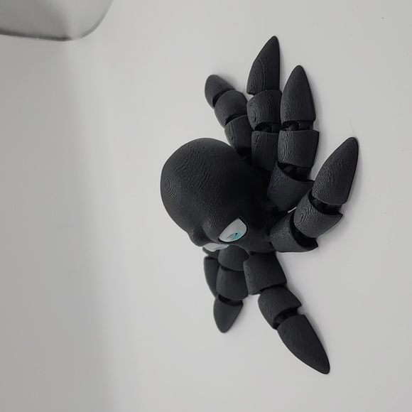 3d Printed Matte Black Clingy Octopus - Picture 5 of 5